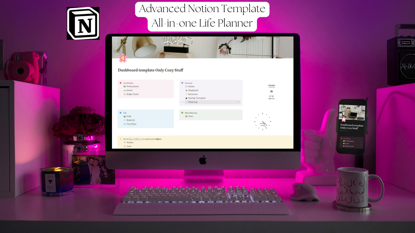 All-in-One Notion Productivity & Life Planner Template